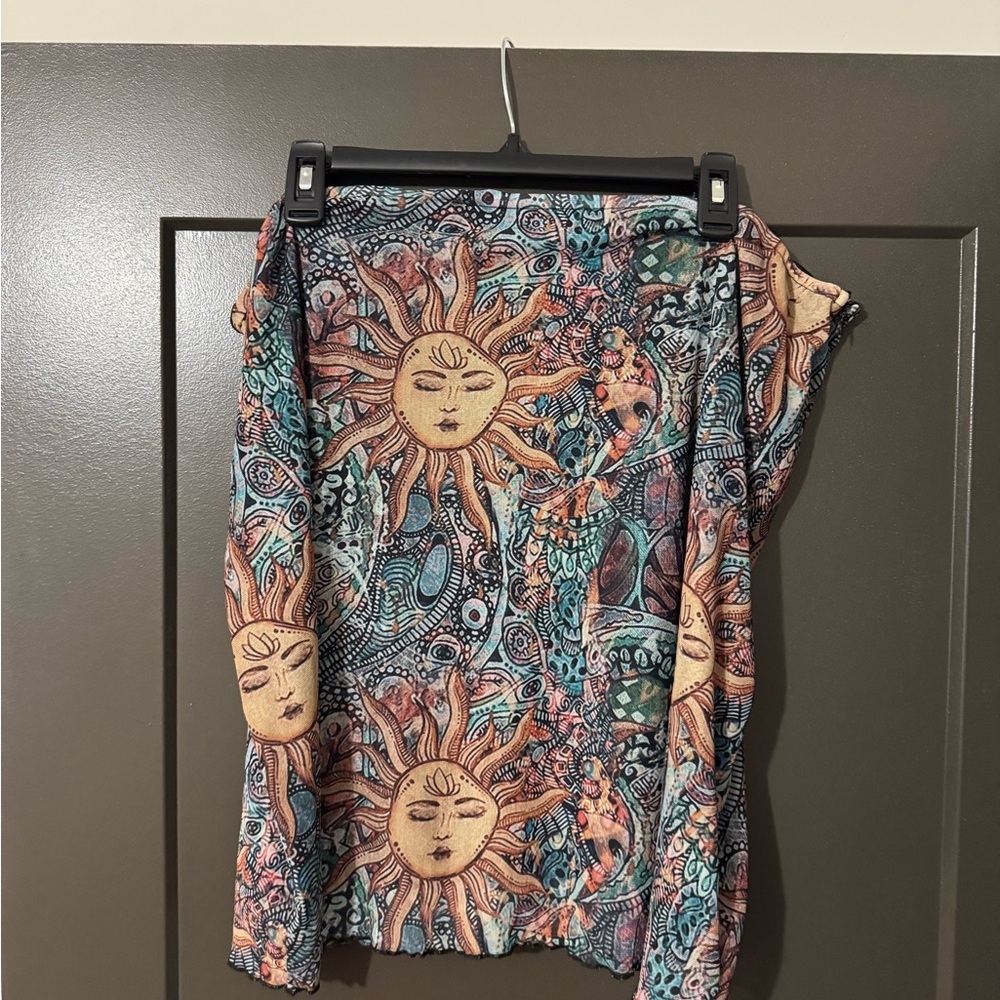 Sun and Moon Patterned Skirt